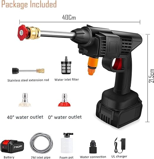Portable High-Pressure Washer Gun for Car & Bike