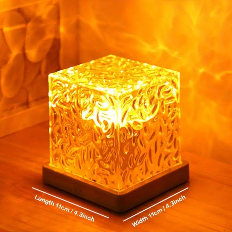 Enzaro Crystal Lamp 🔮 with Dynamic Water Ripple Effect