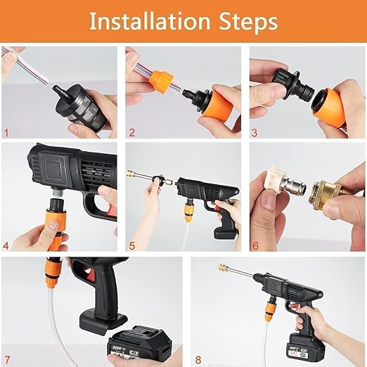 Portable High-Pressure Washer Gun for Car & Bike