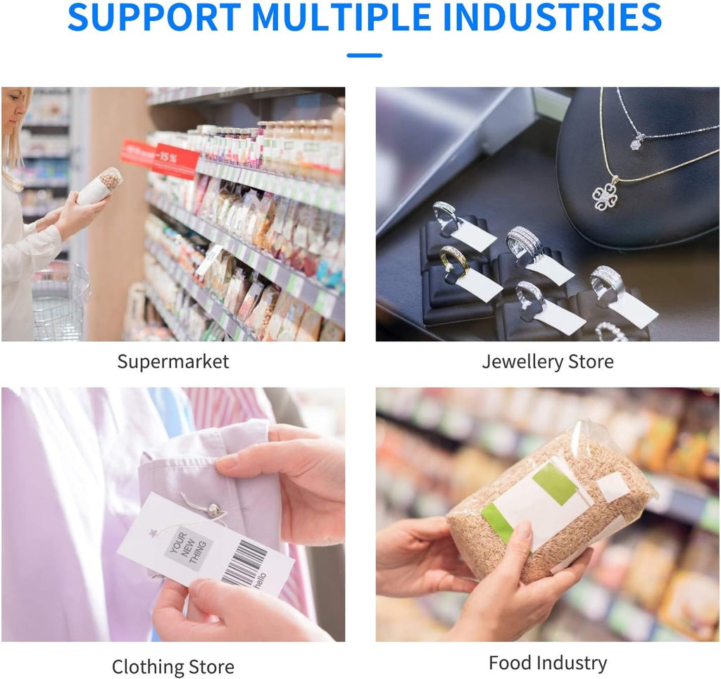 Portable Bluetooth Receipt Printer, Wireless 57mm Thermo POS Printer, USB C, Compatible with Android and Operating Systems, for Restaurant Retail(White)