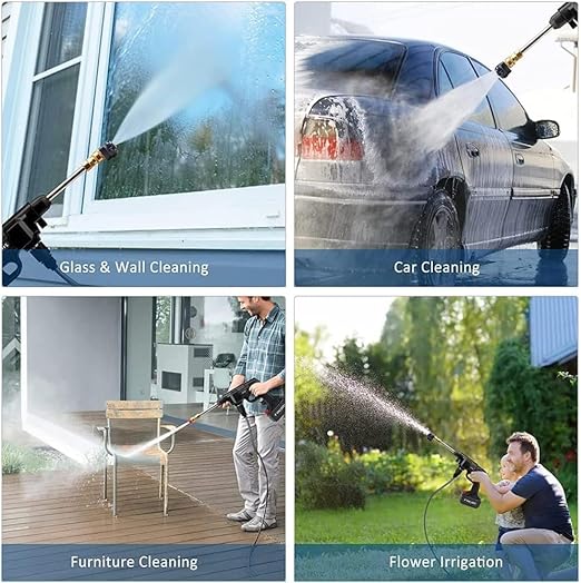 Portable High-Pressure Washer Gun for Car & Bike