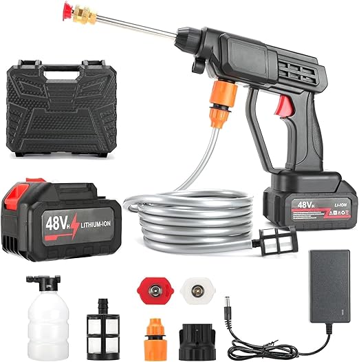 Portable High-Pressure Washer Gun for Car & Bike