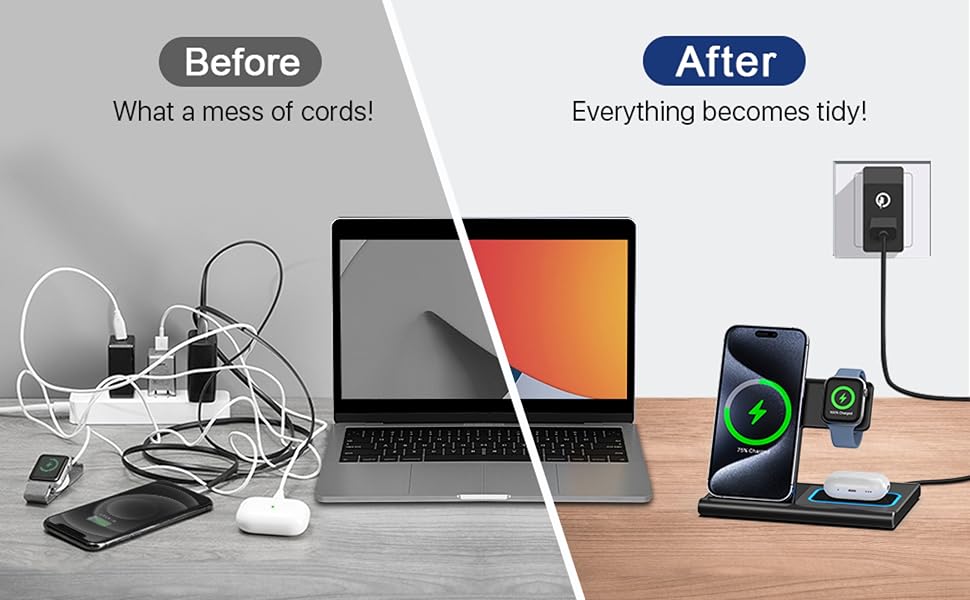 3 in 1 Wireless Charging Compatible with iPhone