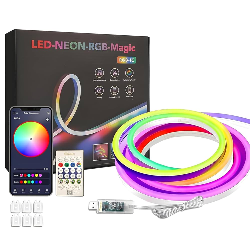 Enzaro AuraBeat™ Smart Neon Rope Light- 5 MTR